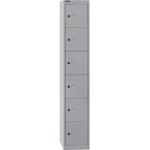 Armadio con Cassetti Bisley - 6 Scomparti, Argento, 30,5x30,5x180,2cm Armadio con Cassetti Bisley - 6 Scomparti, Argento, 30,5x30,5x180,2cm