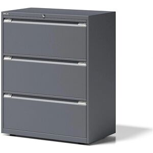 BISLEY Essentials Stahl Aktenschrank - 3 Schubladen - Anthrazit BISLEY Essentials Stahl Aktenschrank - 3 Schubladen - Anthrazit