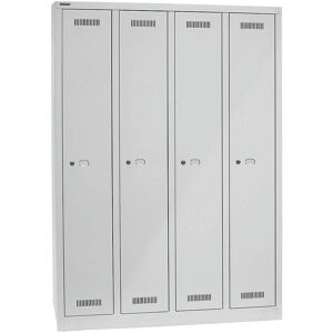 Bisley Spind MonoBloc - 4 Fächer, Lichtgrau - Schrank Bisley Spind MonoBloc - 4 Fächer, Lichtgrau - Schrank