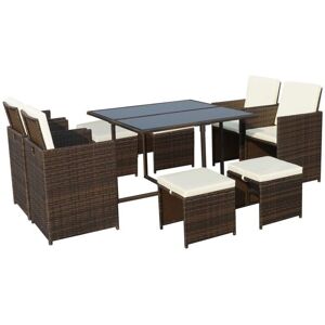 Royalcraft Cannes Brown 8 Seater Cube Set Garden Furniture Royalcraft Cannes Brown 8 Seater Cube Set Garden Furniture