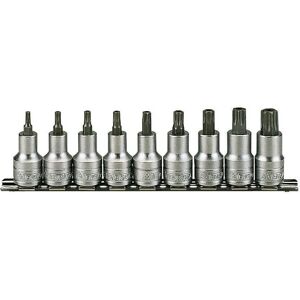 Teng Tools M1213TX 9-Piece 1/2" Drive TX Bit Socket Set - Chrome Vanadium Teng Tools M1213TX 9-Piece 1/2" Drive TX Bit Socket Set - Chrome Vanadium