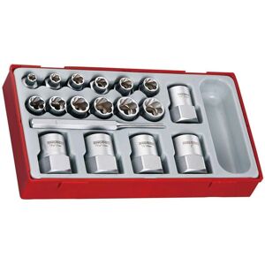 Ensemble de douilles TengTools pour écrous endommagés - 18 pièces Ensemble de douilles TengTools pour écrous endommagés - 18 pièces