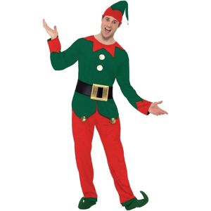 Smiffys Elf Costume - Red/Green - Christmas - Adult Smiffys Elf Costume - Red/Green - Christmas - Adult