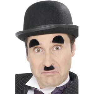 Smiffys Charlie Chaplin Mustache Eyebrows Costume Accessory - Black Smiffys Charlie Chaplin Mustache Eyebrows Costume Accessory - Black