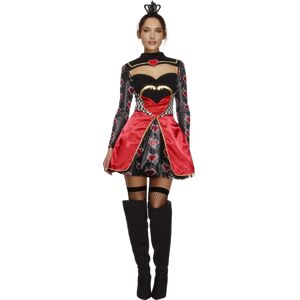 Smiffys Fever Queen Of Hearts Costume - Adult Fancy Dress Smiffys Fever Queen Of Hearts Costume - Adult Fancy Dress