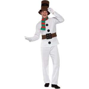 Disfraz Mr Snowman de Smiffys - Blanco/Marrón Grande Disfraz Mr Snowman de Smiffys - Blanco/Marrón Grande