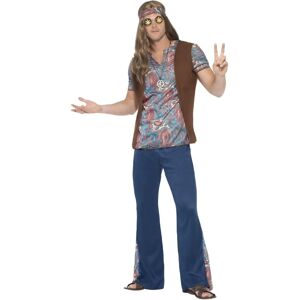 Smiffys Blue Hippie Costume - Adult 1960s Theme Smiffys Blue Hippie Costume - Adult 1960s Theme