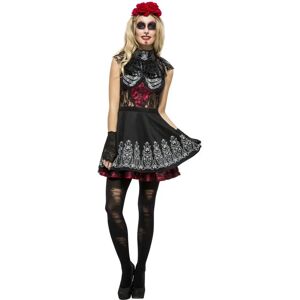 Smiffys Fever Tag der Toten Damenkostüm Schwarz - Erwachsene Smiffys Fever Tag der Toten Damenkostüm Schwarz - Erwachsene