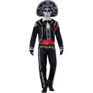Smiffys Black Day Of The Dead Skeleton Costume - Adult Smiffys Black Day Of The Dead Skeleton Costume - Adult