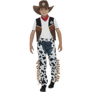 Disfraz de Vaquero Texano - Marrón, Sombrero, Corbata, Chaleco, Placa, Chaps Disfraz de Vaquero Texano - Marrón, Sombrero, Corbata, Chaleco, Placa, Chaps