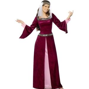 Smiffys Burgundy Medieval Maid Marion Costume - Dress & Headpiece Smiffys Burgundy Medieval Maid Marion Costume - Dress & Headpiece