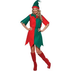 Smiffys Red & Green Elf Costume - Christmas Fancy Dress for Adults Smiffys Red & Green Elf Costume - Christmas Fancy Dress for Adults