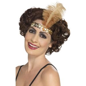 Smiffys Gold Flapper Headband - 1920s Style Adult Accessory Smiffys Gold Flapper Headband - 1920s Style Adult Accessory