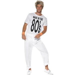 Smiffys White/Black 80s Costume - Adult Fancy Dress Smiffys White/Black 80s Costume - Adult Fancy Dress
