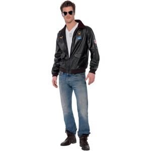 Smiffys Top Gun Bomberjacke - Top Gun - Braun - Erwachsen Smiffys Top Gun Bomberjacke - Top Gun - Braun - Erwachsen