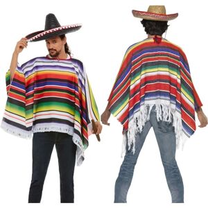 Smiffys Men's Western Multicolored Poncho - Poncho for Costume Smiffys Men's Western Multicolored Poncho - Poncho for Costume