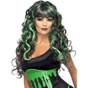Smiffys Green/Black Blood Drip Monster Wig - Halloween Fancy Dress Smiffys Green/Black Blood Drip Monster Wig - Halloween Fancy Dress
