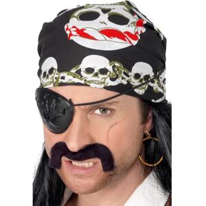 Bandana de pirate noir Smiffys avec crâne et tibias croisés - Accessoire de costume Bandana de pirate noir Smiffys avec crâne et tibias croisés - Accessoire de costume