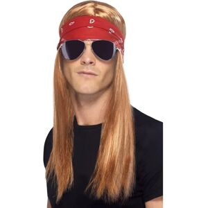 Smiffys 90's Rocker Kit with Auburn Wig, Bandana & Sunglasses - Costume Kit Smiffys 90's Rocker Kit with Auburn Wig, Bandana & Sunglasses - Costume Kit