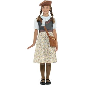 Smiffys Evacuee School Girl Costume - Dress, Hat, Bag & Name Tag, Grey - Costumes Smiffys Evacuee School Girl Costume - Dress, Hat, Bag & Name Tag, Grey - Costumes