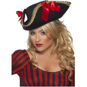 Smiffys Black Pirate Hat - Fever Fancy Dress Accessory Smiffys Black Pirate Hat - Fever Fancy Dress Accessory