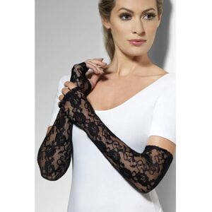 Smiffys Black Gothic Lace Fingerless Gloves - Fancy Dress Smiffys Black Gothic Lace Fingerless Gloves - Fancy Dress