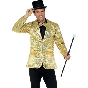 Smiffys Gold Sequin Men's Jacket Large - Fancy Dress Jazz Celebrity Smiffys Gold Sequin Men's Jacket Large - Fancy Dress Jazz Celebrity
