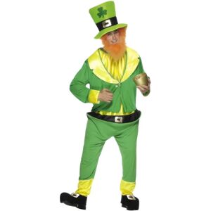 Smiffys Adult Leprechaun Costume - Green, Hat, Beard - St. Patrick's Day Smiffys Adult Leprechaun Costume - Green, Hat, Beard - St. Patrick's Day