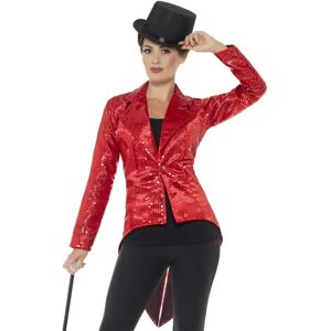 Smiffys Sequin Tailcoat Jacket - Red Adult Party Wear Smiffys Sequin Tailcoat Jacket - Red Adult Party Wear