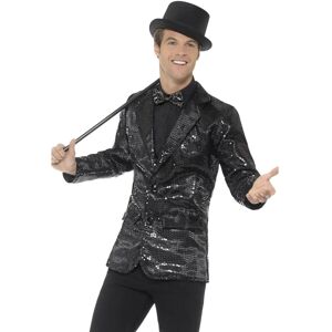 Chaqueta de Lentejuelas Negra de Smiffys - Para Hombres Chaqueta de Lentejuelas Negra de Smiffys - Para Hombres