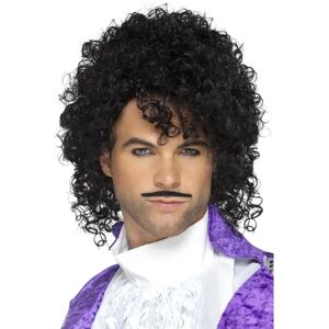 Smiffys Prince 80s Purple Musician Kit - Wig & Tash for Adults Smiffys Prince 80s Purple Musician Kit - Wig & Tash for Adults