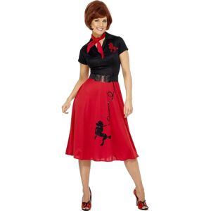 Smiffys Adult Women's 50's Poodle Costume - Dress, Scarf & Belt Smiffys Adult Women's 50's Poodle Costume - Dress, Scarf & Belt