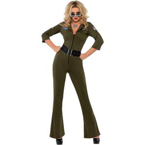 Smiffys Top Gun Aviator Costume Green Adult - Female / Ladies/ Womens Smiffys Top Gun Aviator Costume Green Adult - Female / Ladies/ Womens