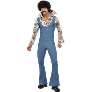 Smiffys Groovy Dancer Costume - Adult Blue Floral, Chest 46-48 - Costume Smiffys Groovy Dancer Costume - Adult Blue Floral, Chest 46-48 - Costume