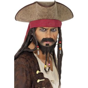 Smiffys Pirate Hat Brown Dreadlocks - Pirate Costume Accessory Smiffys Pirate Hat Brown Dreadlocks - Pirate Costume Accessory
