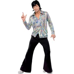 Smiffys 70s Retro Costume, Black, Shirt & Flares - Costumes Smiffys 70s Retro Costume, Black, Shirt & Flares - Costumes