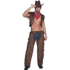 Smiffys Fever Model 34105M Western Costume - Brown - Costume Smiffys Fever Model 34105M Western Costume - Brown - Costume