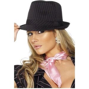 Smiffys Fever Gangster Trilby Hat - Black Pink, Adult, 1920s Style Smiffys Fever Gangster Trilby Hat - Black Pink, Adult, 1920s Style