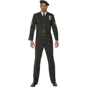 Smiffys Adult Men's Wartime Officer Costume - Green Medium - Costumes Smiffys Adult Men's Wartime Officer Costume - Green Medium - Costumes