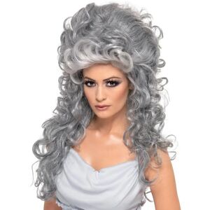 Smiffys Women's Long Curly Grey Beehive Wig - Halloween Costume Accessory Smiffys Women's Long Curly Grey Beehive Wig - Halloween Costume Accessory