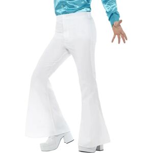 Smiffys White Flared Men's Trouser - Disco 60s 70s Smiffys White Flared Men's Trouser - Disco 60s 70s