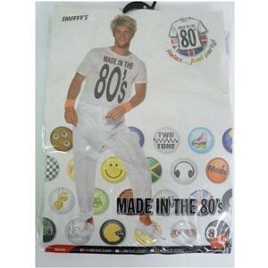 Smiffys White/Black 80s Costume - Adult Male Fancy Dress Smiffys White/Black 80s Costume - Adult Male Fancy Dress