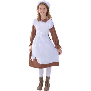Smiffys Brown/White Victorian Costume for Kids - Dress & Hat Smiffys Brown/White Victorian Costume for Kids - Dress & Hat