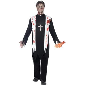 Smiffys Zombie Priest Costume - Adult Black White 38878l Smiffys Zombie Priest Costume - Adult Black White 38878l