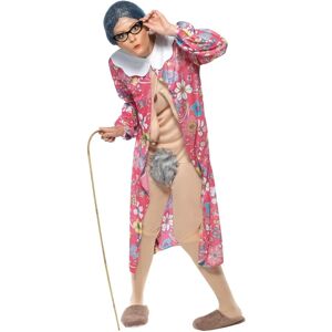 Smiffys Pink Granny Costume - Funny Old Lady Dress for Adults Smiffys Pink Granny Costume - Funny Old Lady Dress for Adults