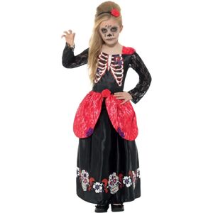Costume Deluxe Jour des Morts pour fille de Smiffys - Noir - Publicité Costume Deluxe Jour des Morts pour fille de Smiffys - Noir - Publicité