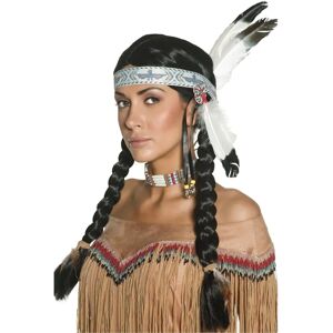Smiffys Black Native American Wig - Fancy Dress Costume Smiffys Black Native American Wig - Fancy Dress Costume