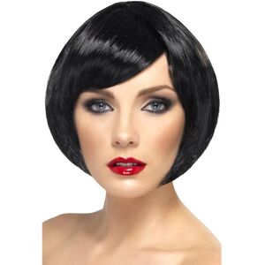 Smiffys Black Babe Wig - Short Bob with Fringe Smiffys Black Babe Wig - Short Bob with Fringe