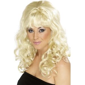 Smiffys Beehive Beauty Wig With Curls - Adult Blonde Fancy Dress Smiffys Beehive Beauty Wig With Curls - Adult Blonde Fancy Dress