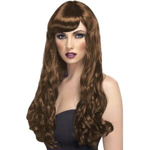 Smiffys Brown Desire Wig - Long Curly Fancy Dress Accessory Smiffys Brown Desire Wig - Long Curly Fancy Dress Accessory